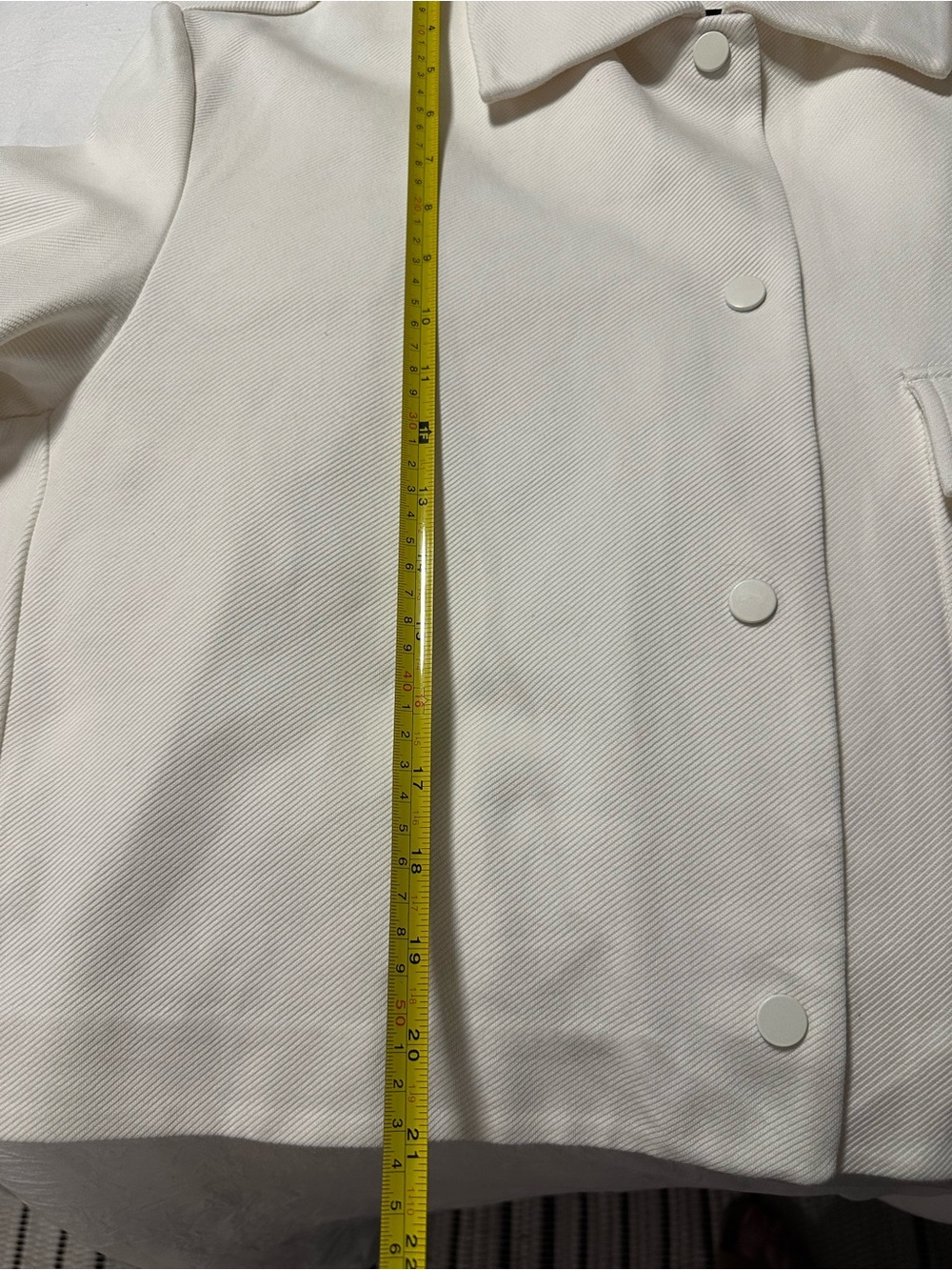 COS Women's Cream Cropped Twill Button Jacket Size EU Large/US Med or Large - Picture 12 of 12